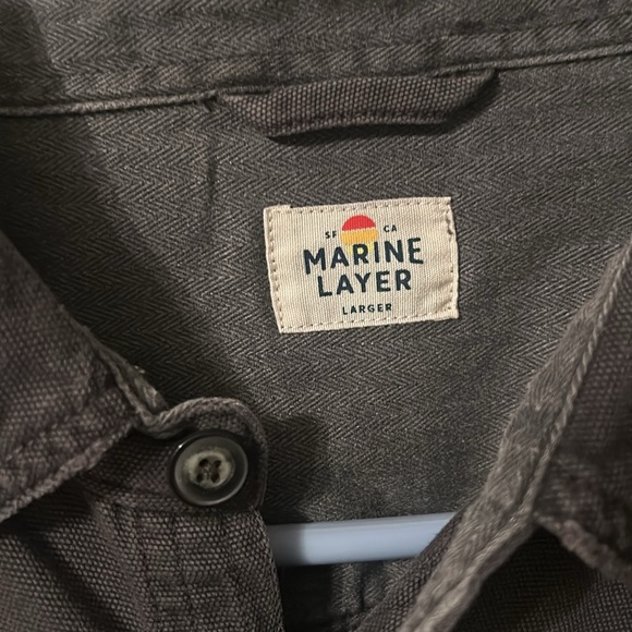 Marine Layer size large washed gray shacket - Picture 2 of 8